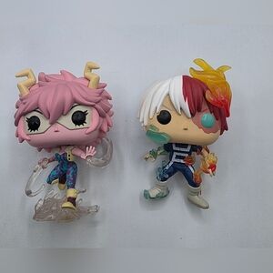 Funko Pop My Hero Academia Mina Ashido And Shoto Todoroki Vinyl Figures